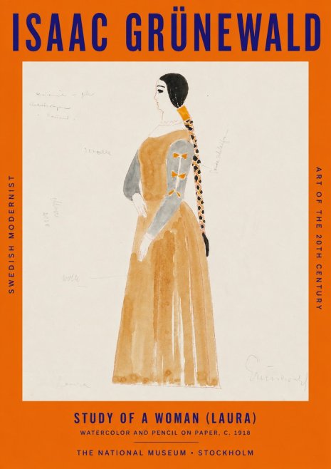 Isaac Grünewald Study of a Woman (Laura) No3 - Juliste