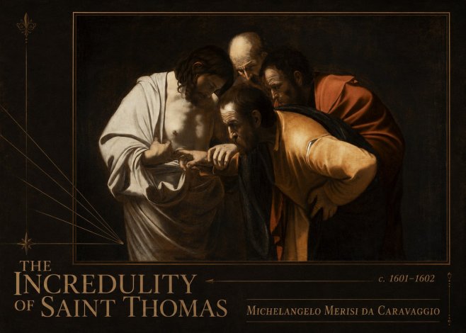 Michelangelo Merisi da Caravaggio The Incredulity of Saint Thomas III No2 - Juliste