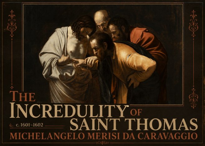 Michelangelo Merisi da Caravaggio The Incredulity of Saint Thomas III No3 - Juliste