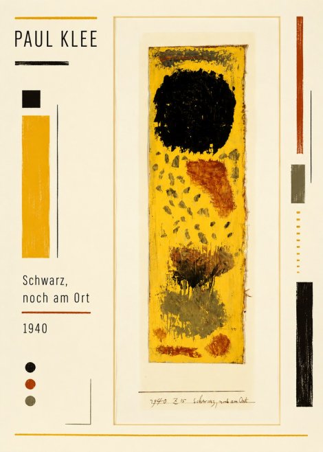 Paul Klee Schwarz, Noch Am Ort No2 - Juliste