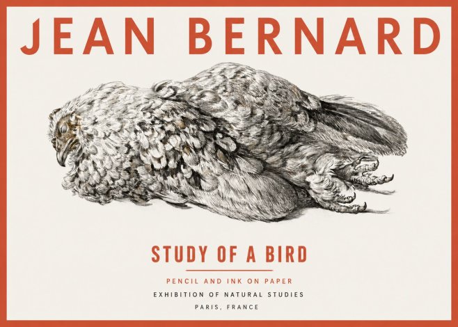 Jean Bernard Study of a Bird I No2 - Juliste