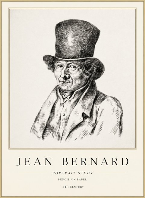 Jean Bernard Portrait Study of a Gentleman No3 - Juliste