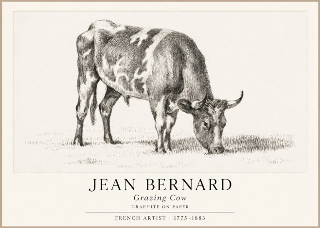 Jean Bernard Grazing Cow I No1 - Juliste