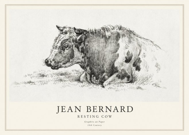 Jean Bernard Resting Cow I No1 - Juliste