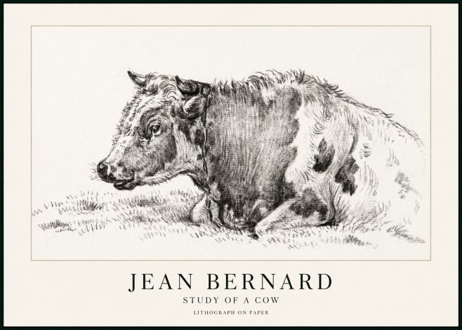 Jean Bernard Resting Cow I No3 - Juliste