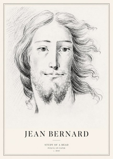 Jean Bernard Study of a Head No3 - Juliste