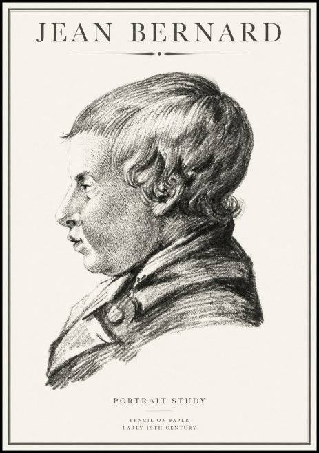 Jean Bernard Portrait Study I No1 - Juliste