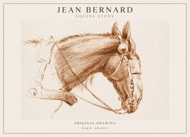 Jean Bernard Equine Study No1 - Juliste