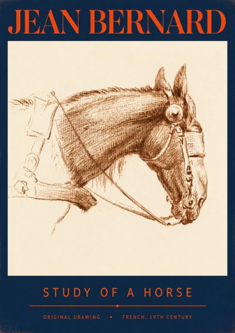 Jean Bernard Equine Study No3 - Juliste