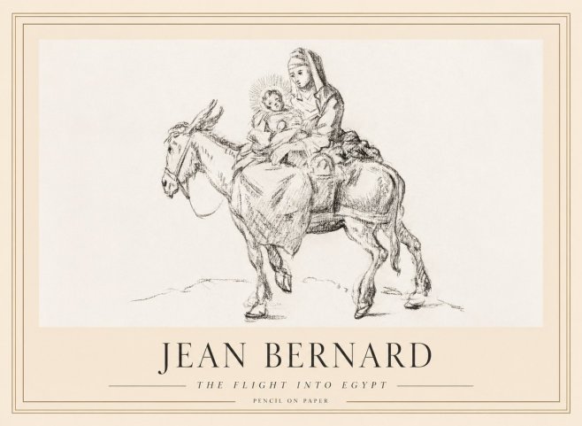 Jean Bernard The Flight into Egypt No5 - Juliste