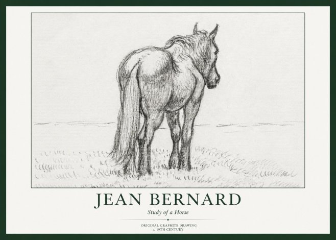 Jean Bernard Study of a Horse II No1 - Juliste
