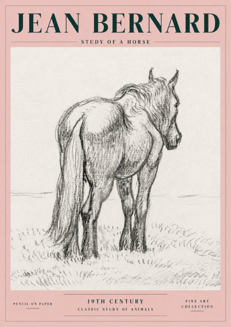 Jean Bernard Study of a Horse II No4 - Juliste