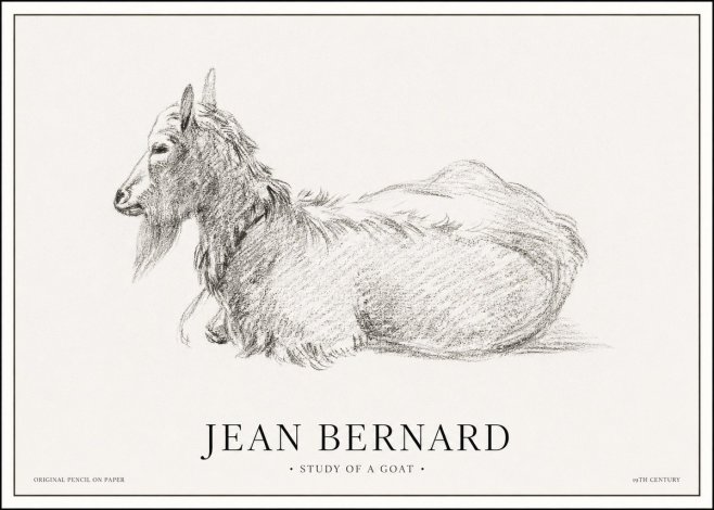 Jean Bernard Study of a Goat I No1 - Juliste