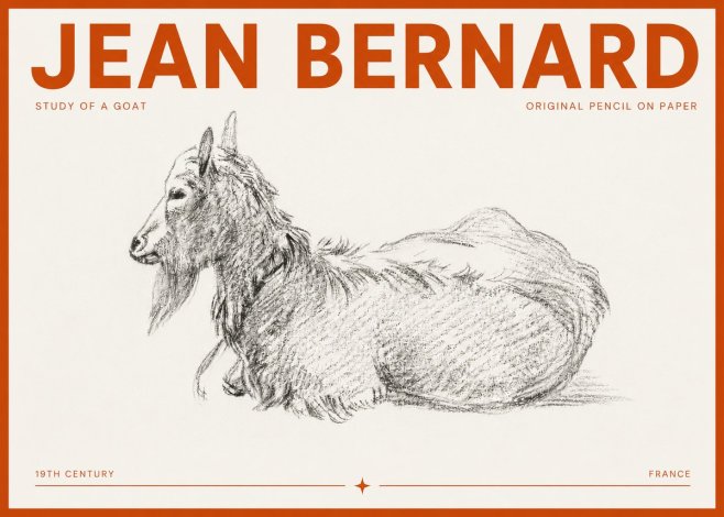 Jean Bernard Study of a Goat I No5 - Juliste