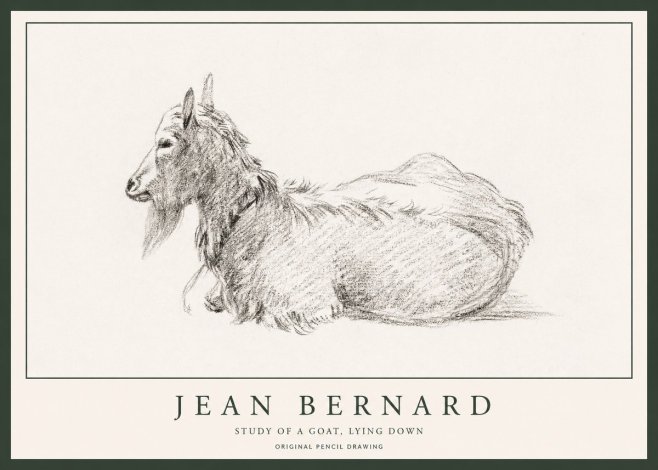 Jean Bernard Study of a Goat I No6 - Juliste