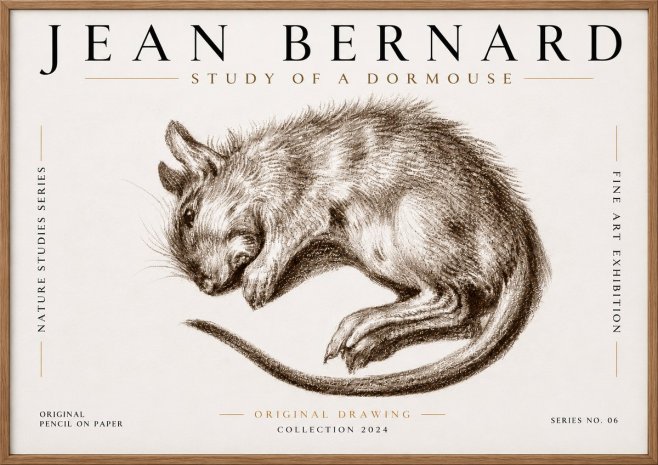 Jean Bernard Study of a Dormouse No6 - Juliste