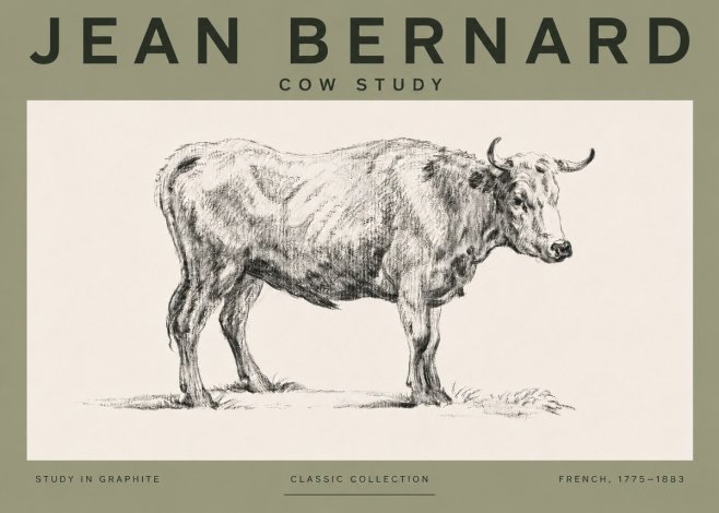Jean Bernard Cow Study No4 - Juliste