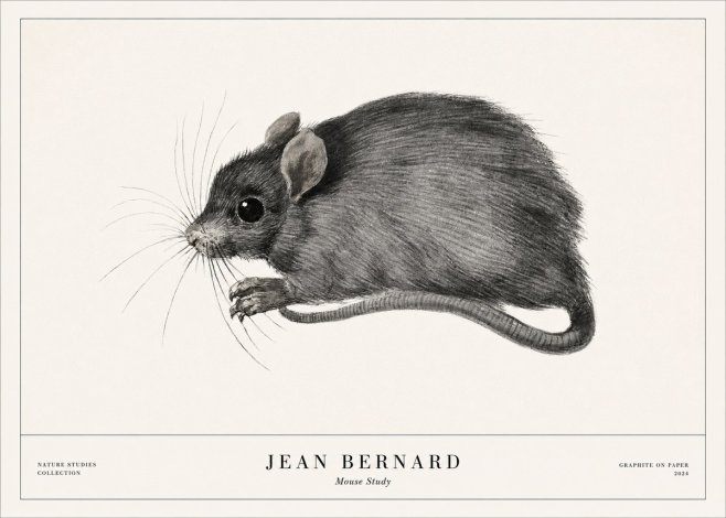 Jean Bernard Mouse Study No1 - Juliste