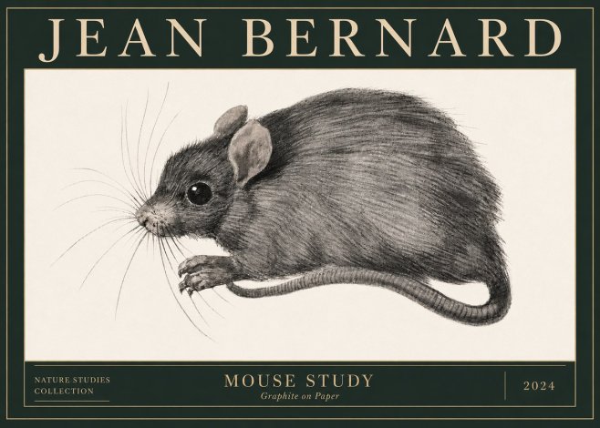 Jean Bernard Mouse Study No4 - Juliste