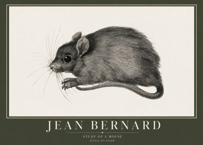 Jean Bernard Mouse Study No5 - Juliste