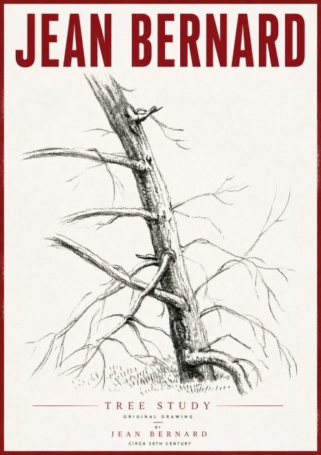 Jean Bernard Tree Study No6 - Juliste