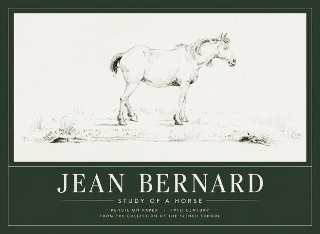 Jean Bernard Study of a Horse IV No1 - Juliste
