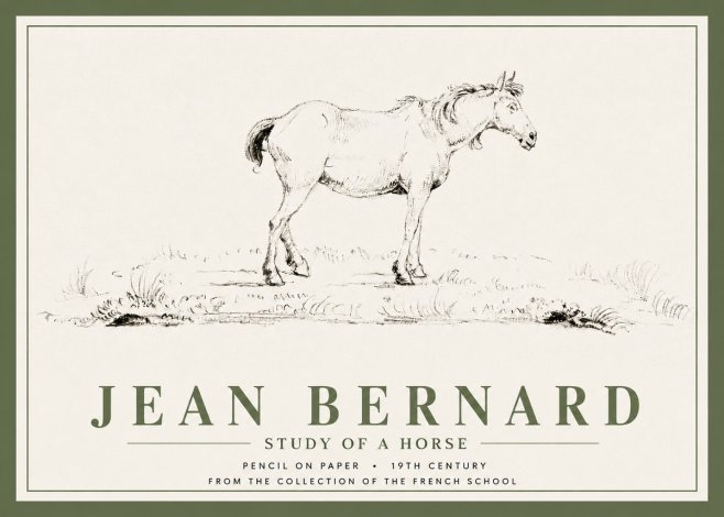 Jean Bernard Study of a Horse IV No5 - Juliste