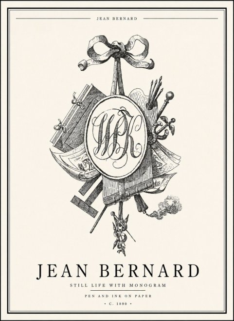 Jean Bernard Still Life with Monogram No1 - Juliste