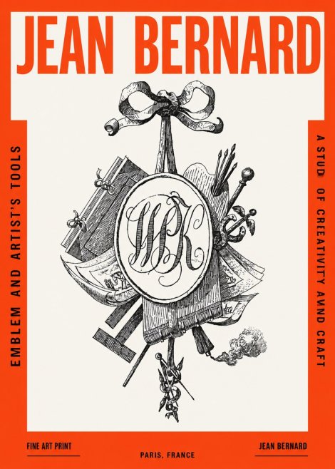 Jean Bernard Still Life with Monogram No3 - Juliste