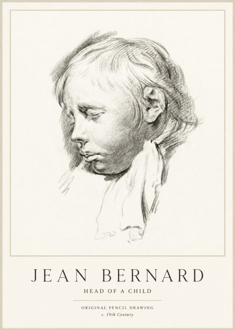 Jean Bernard Head of a Child No1 - Juliste