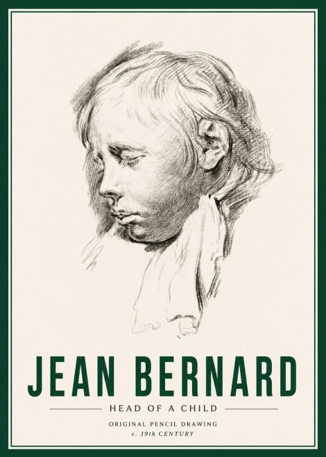 Jean Bernard Head of a Child No4 - Juliste