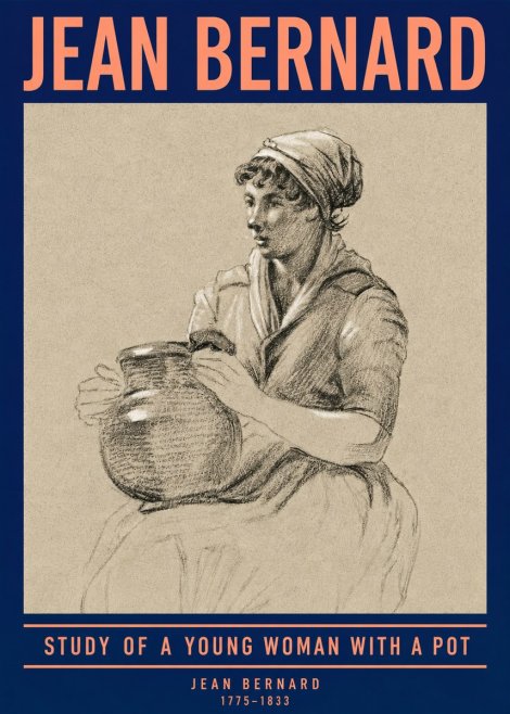Jean Bernard Study of a Young Woman with a Pot No4 - Juliste