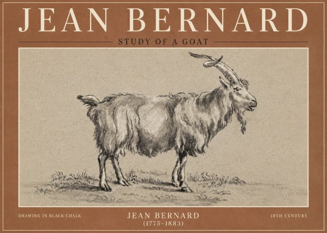 Jean Bernard Study of a Goat II No6 - Juliste
