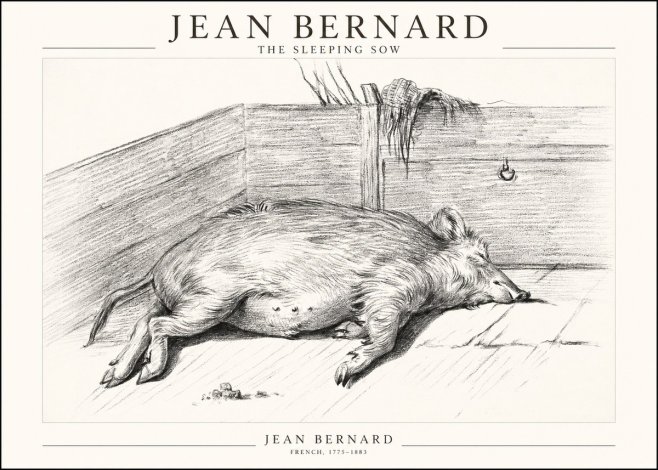 Jean Bernard The Sleeping Sow No1 - Juliste