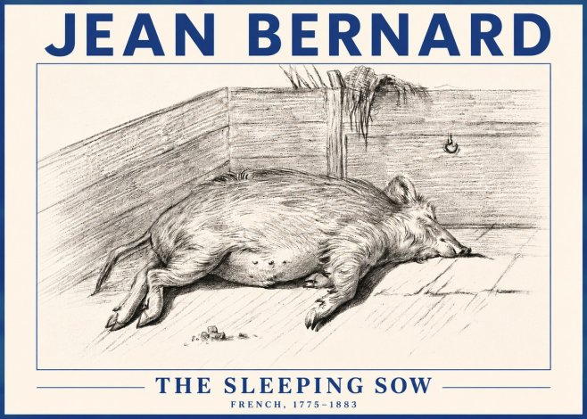 Jean Bernard The Sleeping Sow No5 - Juliste