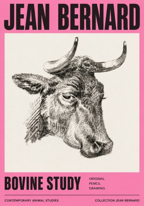 Jean Bernard Bovine Study I No3 - Juliste