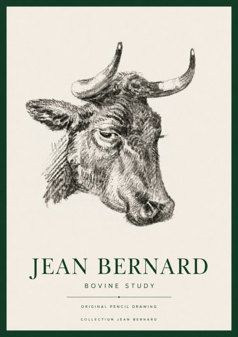 Jean Bernard Bovine Study I No4 - Juliste