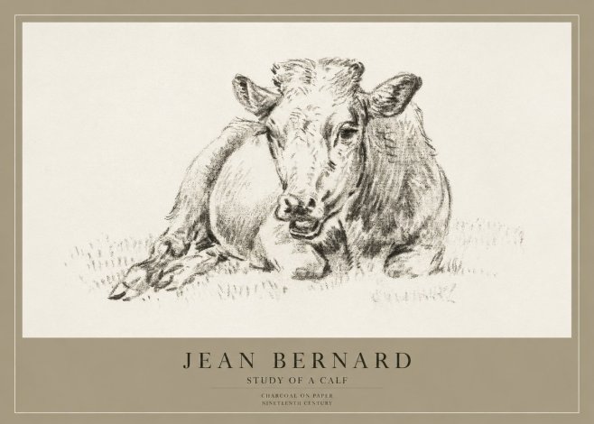 Jean Bernard Resting Calf II No4 - Juliste