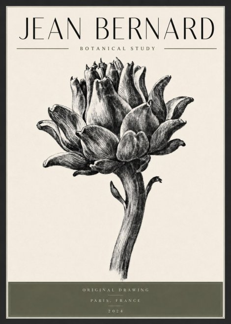 Jean Bernard Botanical Study No3 - Juliste