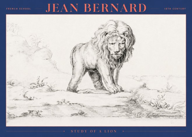 Jean Bernard Study of a Lion I No2 - Juliste