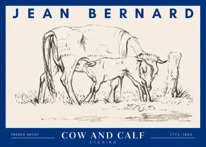 Jean Bernard Cow and Calf I No2 - Juliste