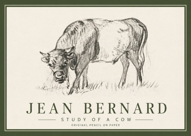 Jean Bernard Study of a Cow II No3 - Juliste