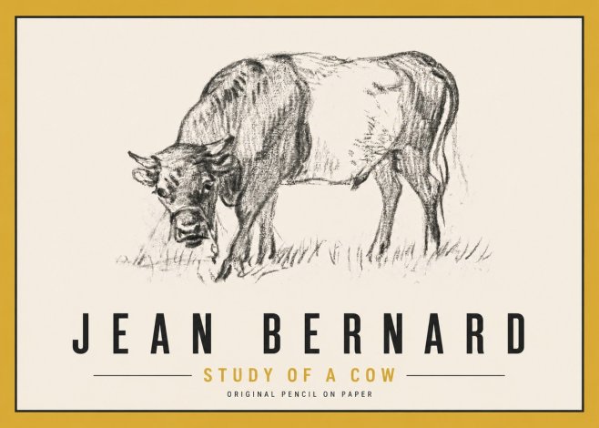 Jean Bernard Study of a Cow II No6 - Juliste