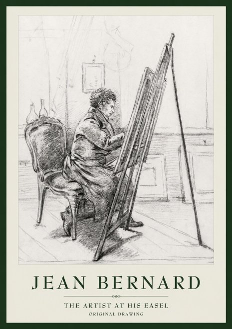 Jean Bernard The Artist at His Easel No1 - Juliste