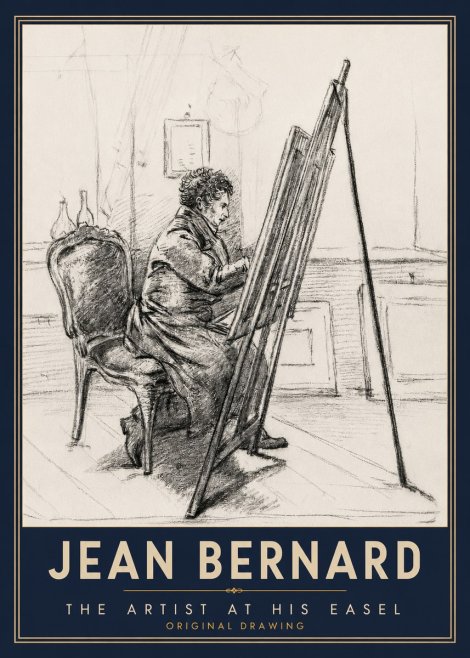 Jean Bernard The Artist at His Easel No3 - Juliste