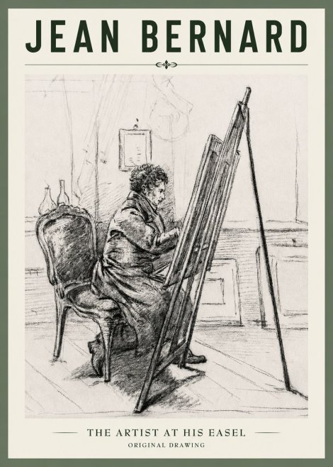 Jean Bernard The Artist at His Easel No4 - Juliste