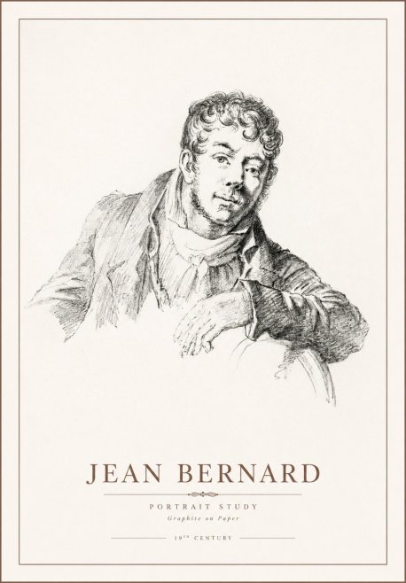 Jean Bernard French Portrait Study No2 - Juliste