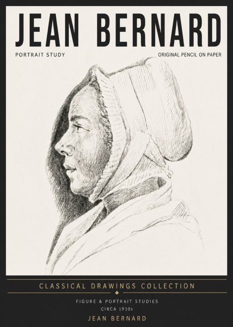 Jean Bernard Portrait Study VI No5 - Juliste