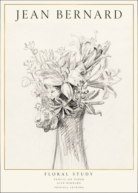 Jean Bernard Bouquet of Lilies No2 - Juliste