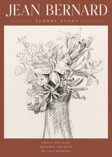 Jean Bernard Bouquet of Lilies No4 - Juliste